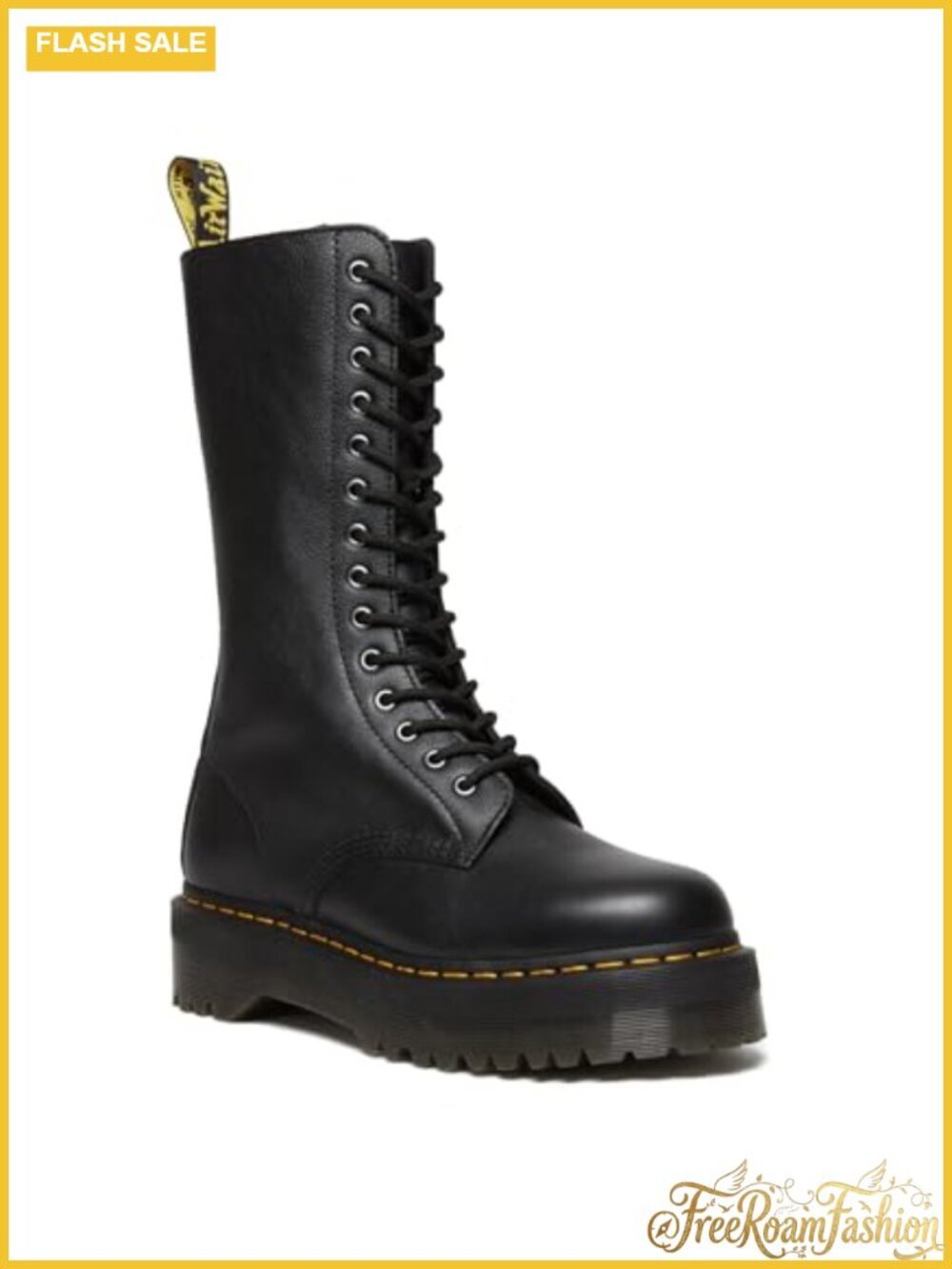 Dr. Martens 1B99 Quad Leather Ankle Boots Platform Heel Work Boot